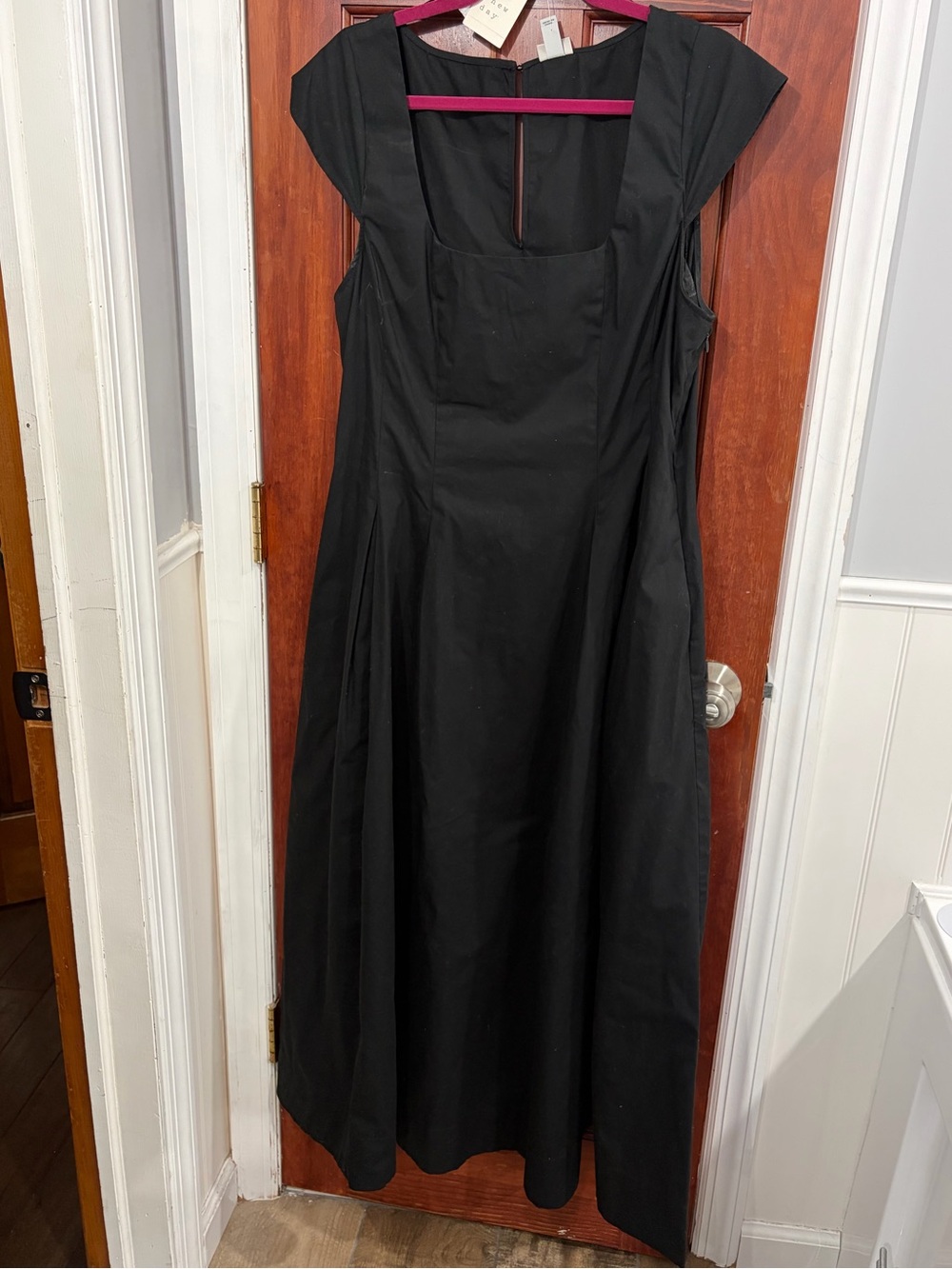 NEW a new day Black Maxi Dress with Square Neck